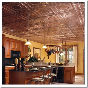 Потолок на кухне: варианты отделки