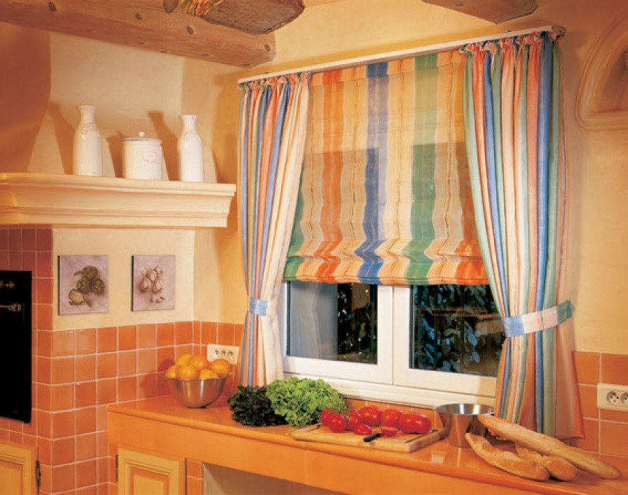 Римские шторы кухня