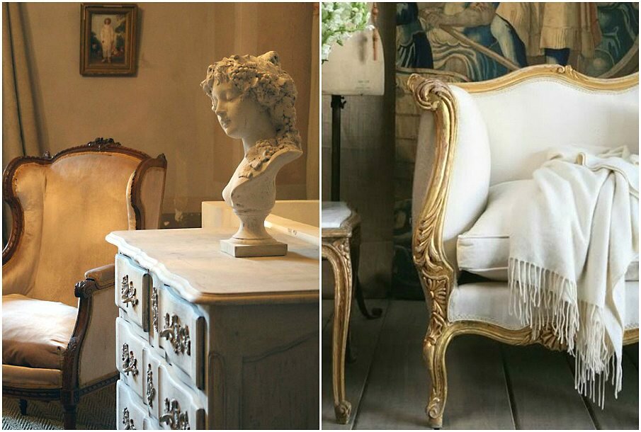Элегантные предметы мебели в античном стиле