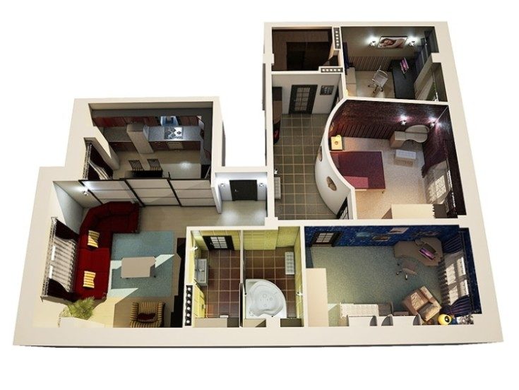 Схемы и фото планировок 4х комнатных квартир удачные решения
