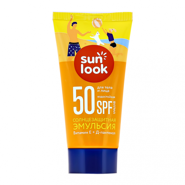 Эмульсия для тела `SUN LOOK` солнцезащитная водостойкая SPF-50 mini 30 мл